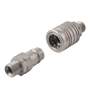 Raccords hydrauliques rapides haute pression en acier au carbone 1/2 BSP ISO 5675, type push-pull, pour l'agriculture - Product Image 1