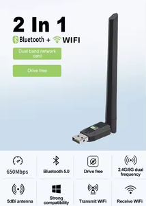 BT 5.0 USB <span class=keywords><strong>Wifi</strong></span> Adapter Dual Band <span class=keywords><strong>Card</strong></span> mạng 600m <span class=keywords><strong>wifi</strong></span> Dongle với bên ngoài 2 trong 1 Bộ chuyển đổi không dây - Product Image 4