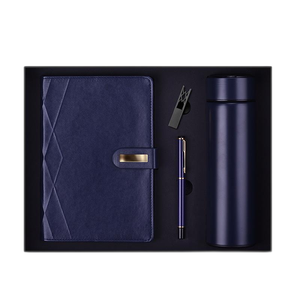 Coffret cadeau d'entreprise 2025, ensemble promotionnel de luxe, carnet A5, stylo signature, couleur et logo personnalisés, boîte cadeau pour hommes - Product Image 1
