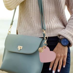 Leather Heart Chain Fashion Holder Home Key Ring Charm Bag <b>Car</b> Pendant Portable Gift Accessories Handbag Charms - Product Image 2