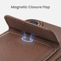 Casing Ponsel Kulit PU Premium untuk iPhone 17 dengan Penutup Magnetik, Dompet 2 Kartu untuk Penggunaan Sehari-hari
