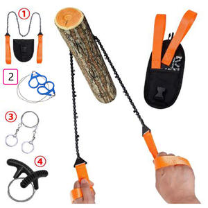 เลื่อยโซ่แบบใช้มือ 11 ฟัน สำหรับตั้งแคมป์ เอาตัวรอด ทำสวน ตัดไม้ เครื่องมือเลื่อยลวด ใช้กลางแจ้ง - Product Image 3