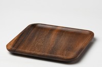 Plateau de service alimentaire en bois de style farmhouse avec poignées métalliques, vente en gros