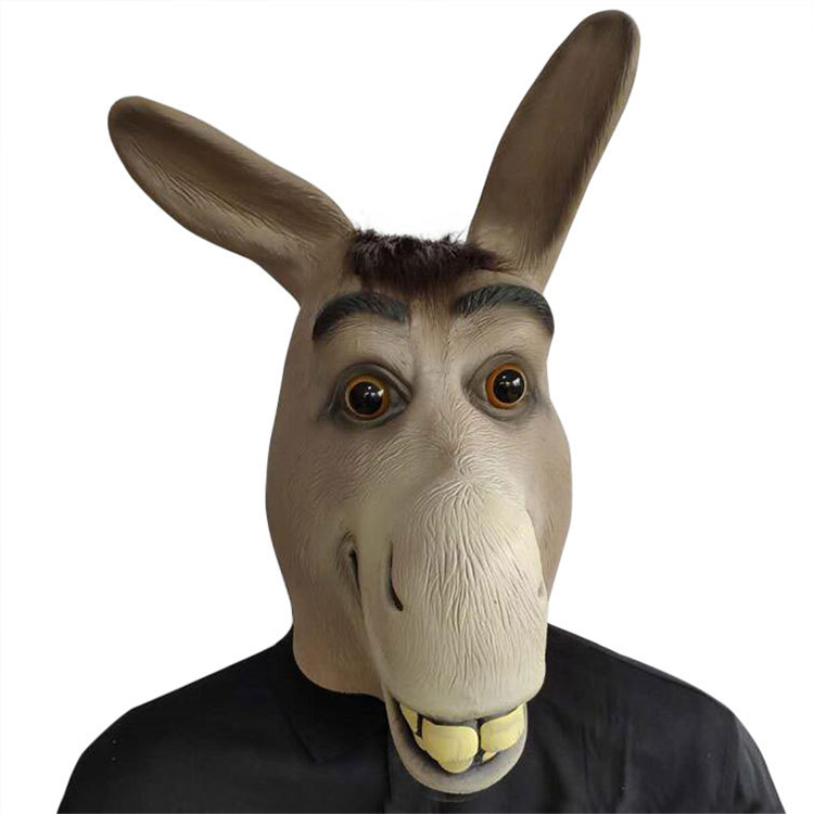 Cosplay Costumes Novelty Realistic Full Head Animal Donkey Latex Party Halloween Masks