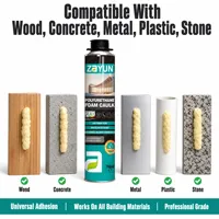 Adhésif-colle mousse polyuréthane PU à expansion rapide de qualité professionnelle pour joints de construction, cavités et travaux du bois