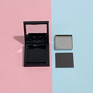 Square Single Color Eyeshadow Empty Case With Mirror Portable Cosmetic Packaging Plastic <b>Compact</b> For <b>Makeup</b> Storage - Product Image 2