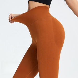 Biểu Tượng Tùy Chỉnh Xà Cạp Đối Với Phụ Nữ Cao Eo Phòng Tập Thể Dục Activewear Mông Nâng Yoga Quần Đàn Hồi Nén Scrunch Liền Mạch Xà Cạp Logo - Product Image 1