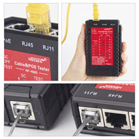 NOYAFA NF-468S Probador de Cables de Red Multifunción con Prueba PoE, Comprobador de Continuidad de Cables RJ45 RJ11 RJ12