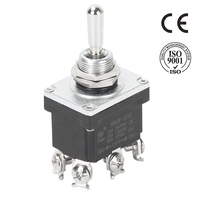 Interrupteur à bascule métallique 3 voies KN3F-203 IP67 étanche DPDT 6 broches 30A 12VDC ON-OFF-ON, qualité marine, CE, direct usine