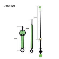 Aiguilles d'horloge analogiques en métal style Seiko en stock avec fonction lumineuse, design moderne et minimaliste pour accessoires de bricolage d'horloge murale