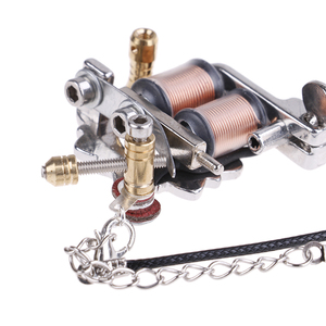 Kissure Hot Charms platino plateado Mini máquina de tatuaje COLLAR COLGANTE accesorios de regalo - Product Image 5