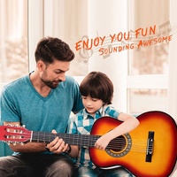 34 Inch Classical Guitar 6 Strings Kids Bingnner Starter Wooden Acoustic Guitar With Bag Tuner Picks Gif Kit Musical Instrument