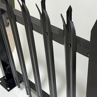 Clôtures de jardin verticales modernes en acier galvanisé de style européen de luxe, clôtures de sécurité extérieures personnalisées pour la vie privée résidentielle