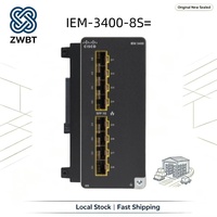 Module d'extension fibre optique Cisco Switch Catalyst IEM-3400-8S= 8 ports SFP 1000BASE, extensible à 18 ports au total, consommation électrique 27W