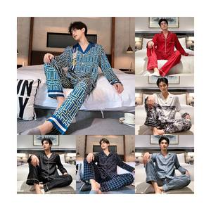 Pijamas de algodón 100% para hombre, ropa de dormir <span class=keywords><strong>Trendyol</strong></span> a cuadros, pijamas cómodos informales de primavera y otoño para hombre, conjuntos de pijama de talla grande 4XL - Product Image 1