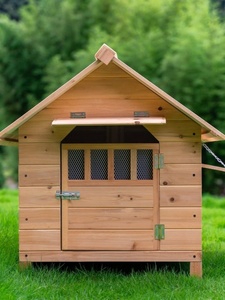 Masif Ahşap Dış Mekan Köpek Kulübesi Su Geçirmez Yalıtımlı Her Mevsim Büyük Köpekler İçin Köpek Yuvası - Product Image 2