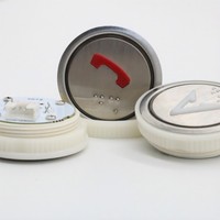 Bouton d'ascenseur moderne personnalisé avec braille et éclairage LED, certifié ISO9001 pour les immeubles de bureaux
