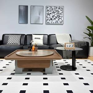 Juego de Mesa de Centro de Madera Maciza Retro Sun Goddess, Color Nogal, Estilo Nórdico, Muebles para Sala de Estar - Product Image 4