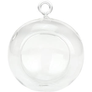 Globe en verre borosilicaté creux clair personnalisé pour la décoration de la maison Design moderne plante suspendue sphère mur Vase terrariums - Product Image 2