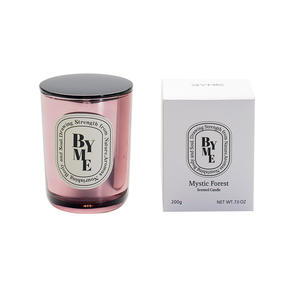 Nueva Decoración 2026, Vela Aromática de Cera de Soya en Frasco de Vidrio Electrochapado, Etiqueta Privada Personalizada al por Mayor, Tapa Metálica de Lujo, Hecha a Mano, Aroma Halloween - Product Image 1