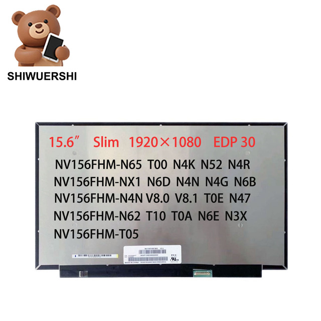 Wholesale 15.6" Laptop Lcd Slim Screen NV156FHM N65 T00 N4K N52 N4R NX1 N6D N4N N4G N6B T0E N47 N62 T10 T0A for Industrial Panel