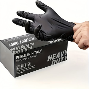 Gants jetables en nitrile fuchsia 20/100 pièces 3 mil <span class=keywords><strong>sans</strong></span> poudre et <span class=keywords><strong>sans</strong></span> <span class=keywords><strong>latex</strong></span> pour le nettoyage ménager, la cuisine et les esthéticiennes - Product Image 2