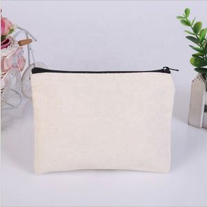 Trousse de maquillage en coton imprimé personnalisé avec fermeture éclair vente en gros - Product Image 1