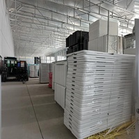 Table de bar pliante en plastique robuste, table haute carrée pour cocktail, usage extérieur et événementiel