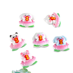 Bonne qualité chenjun nouvel an bonheur Lotus petit Animal <span class=keywords><strong>série</strong></span> fait à la main bricolage matériel étui de téléphone portable réfrigérateur autocollant tête Rop - Product Image 1