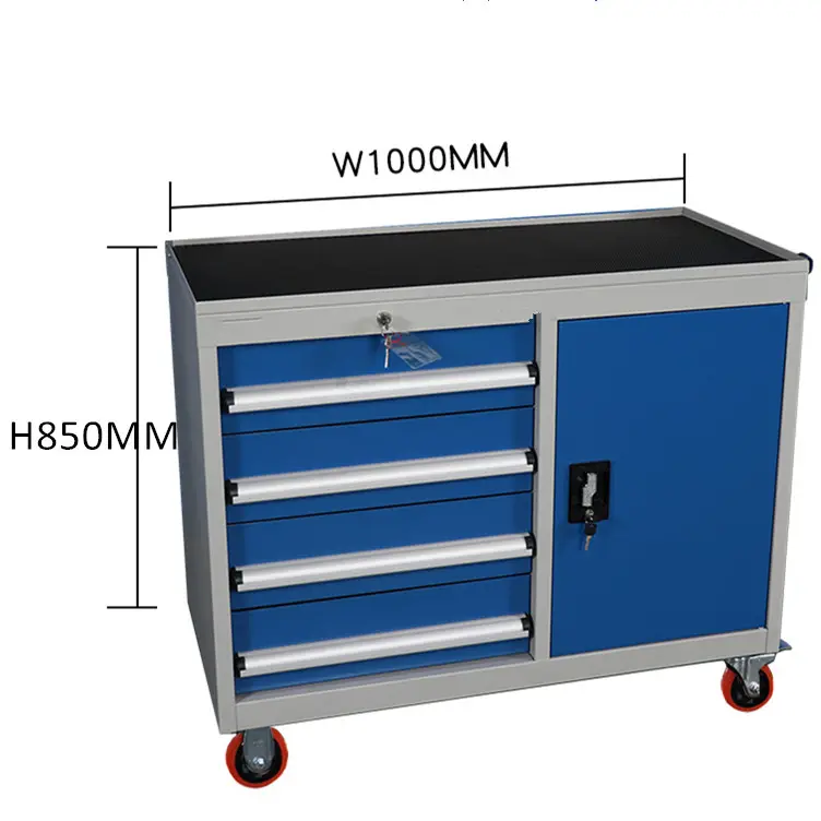 カスタマイズされた実験室安い金属引き出しキャビネットツールボックスセットトップポータブルツールカー