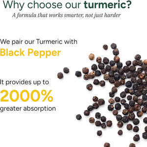 Complément de curcuma sans sucre, curcumine + pipérine pour un soutien naturel - Product Image 3