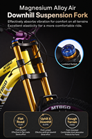 Vélo de montagne en acier renforcé de qualité supérieure, 21/24 vitesses, suspension intégrale, conduite fluide, VTT pour homme