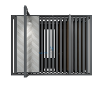 Présentoir à carreaux rotatif de bonne qualité, présentoir à carreaux personnalisé, entretoise push pull en acier, présentoir à carreaux pour salle d'exposition