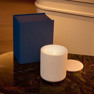 Nouveau Pot à Bougie en Céramique Embossée de Haute Qualité avec Couvercle, Vente Directe Personnalisée - Product Image 3