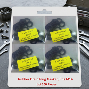DP7413 Lot of 100 <b>Rubber</b> Oil Drain <b>Plug</b> Crush Washers & Gaskets 14mm - Product Image 3