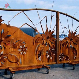 Outdoor Lighting Dandelion Design Corten <strong>Screen</strong> <strong>Leaf</strong> Metal <strong>Screen</strong> &amp; Room Dividers - Product Image 2