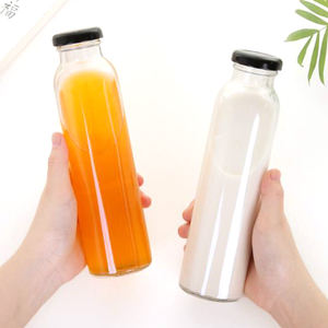 Bouteille en verre vide avec <span class=keywords><strong>bouchon</strong></span> à vis, écologique, recyclable, pour boissons lactées, nouvelle arrivée, 250 ml, 350 ml, 16 oz, vente chaude - Product Image 3
