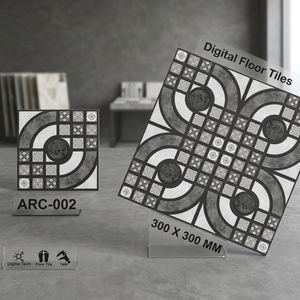Carreaux de sol en céramique rustiques gaufrés 30x30cm, finition brillante ou mate, texture pierre, pour design intérieur - Product Image 4