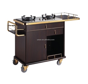 Chariots de cuisson mobiles avec brûleur à gaz pour hôtel, banquet, flambe, avec cuisinière - Product Image 1