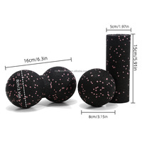 Set de Pelotas de Masaje EPP, Pelota de Fascia en Forma de Cacahuete, Mini Rodillo de Espuma de Alta Densidad, Grado Alimenticio, Múltiples Tamaños, Pelotas para Liberación Muscular Miofascial