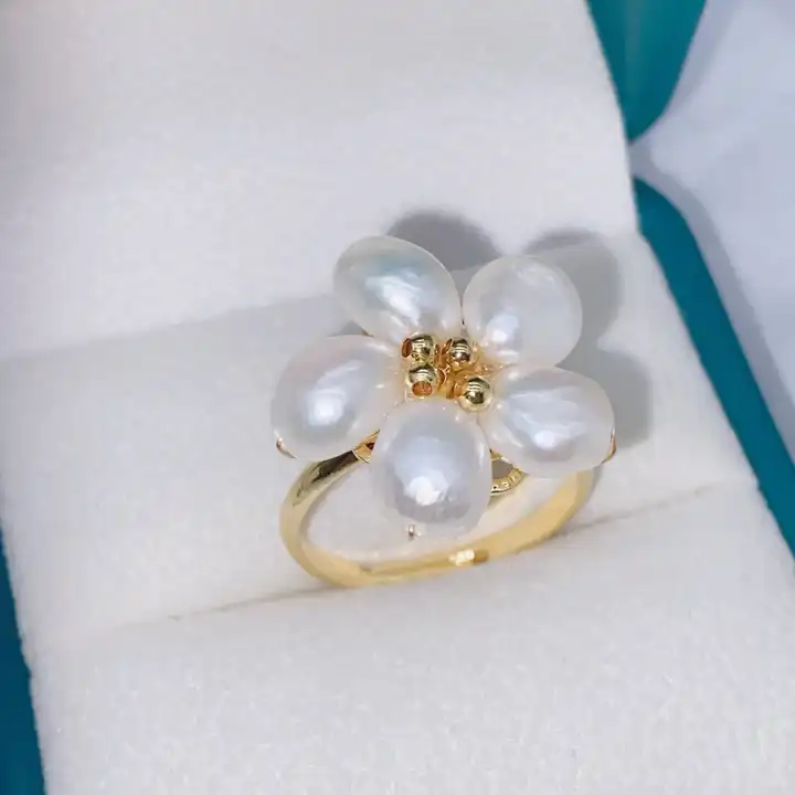 Luxury Pearl Ring - Temu