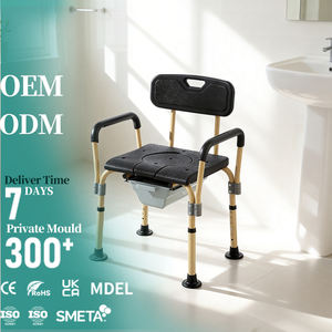 Silla de Ducha Antideslizante para Personas Mayores y Mujeres Embarazadas, Equipo de Seguridad para el Hogar, Diseño Antioxidante de Aleación de Aluminio con Acabado de Madera - Product Image 1