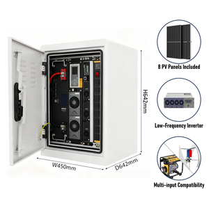 3kW 2.5KWh LiFePO4 Battery IP54 <b>Rack</b>-Mounted Integrated Energy Storage Cabinet Hybrid Grid Solar System for Home/Office - Product Image 6