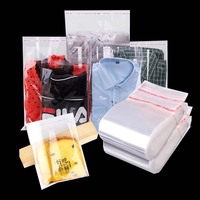 Kemasan Polybag Transparan Custom, Kantong Plastik OPP Perekat Sendiri untuk Pakaian