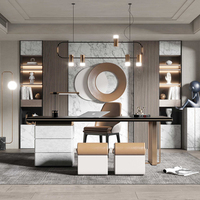 Salle d'étude moderne verte, mobilier de bureau à domicile personnalisé pour toute la maison, bureau réglable, armoire, personnalisation du mobilier