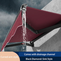 Auvent de balcon motorisé à cassette intégrale rétractable, imperméable, résistant aux UV, en alliage d'aluminium 6063 avec capteurs APP/vent
