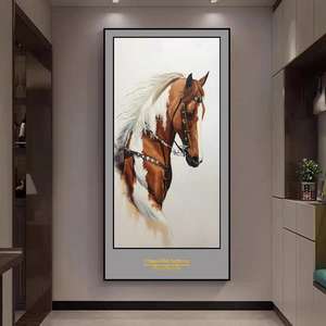 Grande Peinture sur Toile 3D de <span class=keywords><strong>Cheval</strong></span> de Luxe <span class=keywords><strong>et</strong></span> Affiches Murales, Impressions Décoratives pour Couloir <span class=keywords><strong>et</strong></span> Entrée, OEM ODM - Product Image 1