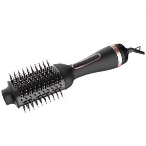 Cepillo secador de titanio <span class=keywords><strong>2</strong></span> <span class=keywords><strong>en</strong></span> <span class=keywords><strong>1</strong></span> de doble voltaje | Cepillo de aire caliente <span class=keywords><strong>en</strong></span> uno con barril ovalado | Estilizador de cabello para un cepillo de aire caliente suave - Product Image 1