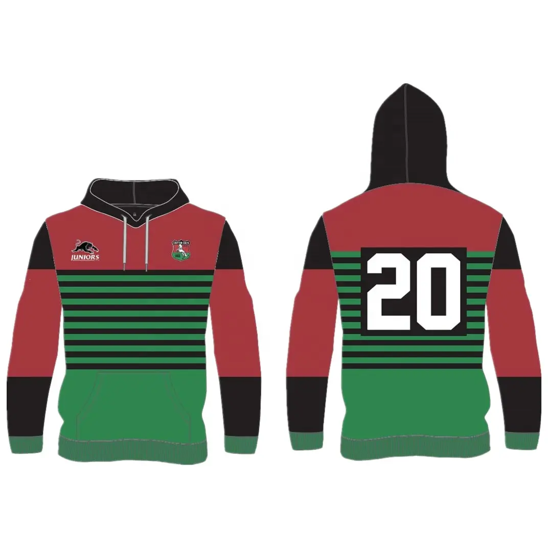 Customized polyester french terry team athletic sublimation blank all over print pull over hoodies