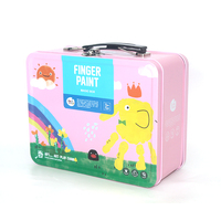 Boîte à lunch rectangulaire vide en métal avec poignée valise de rangement de papeterie cosmétique pour pain au chocolat nourriture pour animaux de compagnie